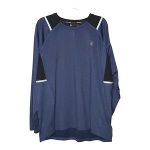 Spyder Active Blue Black Crew Neck Pullover Sweatshirt Size XL Men's